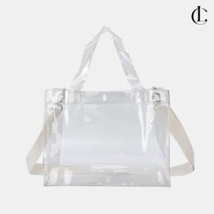 엘케이트 여성 투명 PVC 토트백 비치백 방수 물놀이가방 비닐 클리어백 LAJB018