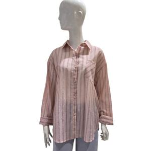 [에이비에프지]카라넥 스트라이프 루즈핏 긴팔 셔츠 AGNZ5ZB462