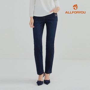 [올포유] [모델착장] 여성 기모 뒷밴딩 데님 자수 포인트 세미스키니 팬츠 ALPJL8131-913_G