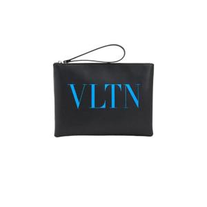 발렌티노 VLTN 로고 클러치 블랙 블루 P0Q83JEYKP8