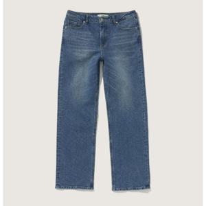 [플랙진]여성 로그 D05 루즈 스트레이트 중청 데님 팬츠 (PJTF5LGD055)