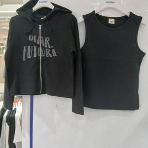 [에꼴리에][모다부평]나시 세트 후드 집업 점퍼/25QT181BK_BP