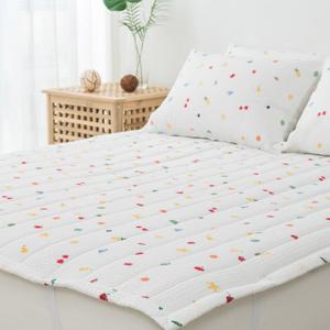 [샤이닝홈]더블리 구아바 시어서커 밴딩 침대패드 Q