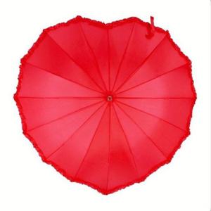 [애슬릿][애슬릿]하트 프릴 튼튼한 살대수 16  큰 양산 우산