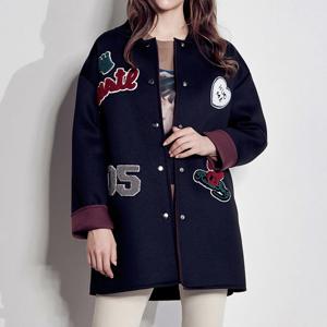 [올리비에스클로젯] 와펜패치 네오프렌 배색 점퍼_O1908JP901C