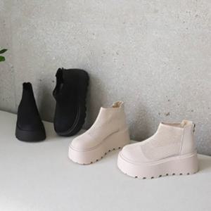 여성 2컬러 통굽 메쉬 앵클 여름 부츠 UH-72985