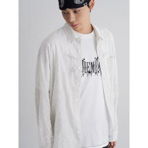 (265864AY21) [에잇세컨즈] 라이트 코튼 체크 셔츠  화이트