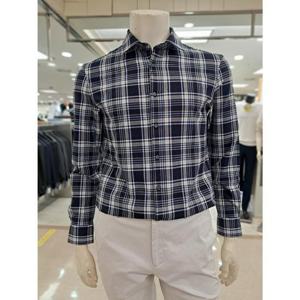 바쏘옴므 세이브존05 블랙체크스판캐쥬얼김팔셔츠 WSY3TT31ABK