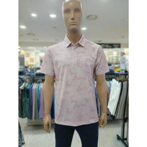 크로커다일 세이브존05 P/PU 멜란시 포인트 제천에리 분홍 반팔 티셔츠 AATS2490 73