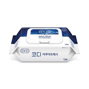 코디 아쿠아프레시 물티슈 72매 캡형 1입 CODI 쌍용