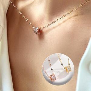 써지컬스틸 두줄 링큐빅목걸이 3컬러