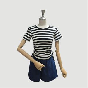 [반에이크]단가라 셔링티셔츠 VB58TSM308Z