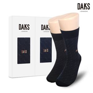 닥스양말 신사2족 선물세트 면후다장목 사각도트 24802