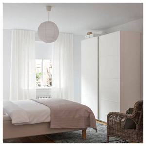 이케아 비드가 싱글레일세트 화이트 커텐 거실커텐 침실커텐