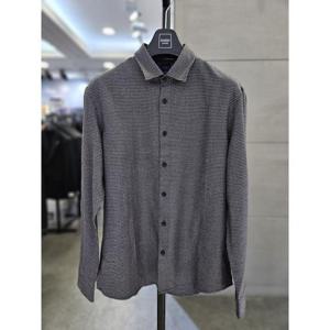 바쏘옴므 세이브존03 바쏘옴므 남자 가을 겨울 남방 네이비 체크 긴팔 셔츠 WSAGY4TT54A