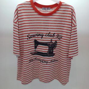 Latium HC06 국내생산 품편한 마린넨 배색 스트라이프 소잉 라운드 반팔 짧은면티 T2531ts06R