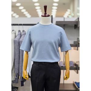 [바쏘옴므]베이직 라운드 무지 반팔 티셔츠 WSZ2GK20ABU_DJ