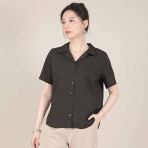 애비뉴투지 엄마옷 컨버터블 카라 스판 여름 반팔 정장 남방 블라우스 B08529