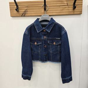 [레노마키즈]봄신상 주니어라인  밑단컷팅데님크롭자켓  R2418J0