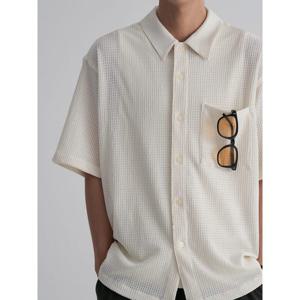 (425865LY10) [에잇세컨즈] 크로셰 오버핏 반소매 셔츠  아이보리