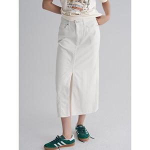 (355827LP21) [에잇세컨즈] 경량데님 롱 스커트  화이트