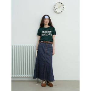 (165827APNR) [에잇세컨즈] 경량데님 머메이트 스커트  네이비