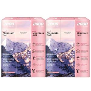 [땡큐온]2080 퓨어 핑크솔트 핑크마일드민트향 치약 150g x6개