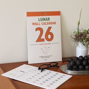 2026 루나 레트로 A4 벽걸이 음력 달력 절기 캘린더 심플