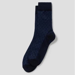 [빈폴] 남성 사선패턴 장목 양말 - 네이비 BE58KTM02R 026(남성)