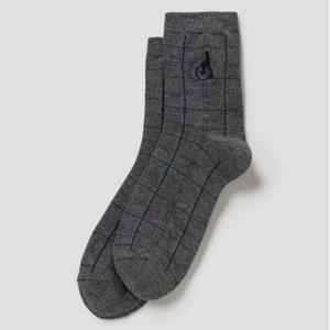 [빈폴] 남성 체크 중목 양말 - 그레이 BE58KTM153 026(남성)
