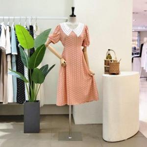 [포커스]  FM3D9OP5435_레이스 빅카라 도트 롱원피스