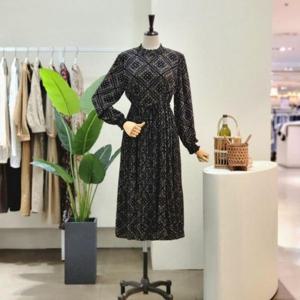 [포커스]  FF2H9OP5047_에스닉 허리끈 플리츠 원피스