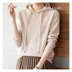 [앳마크]ATMARK (77까지)캐주얼마름모짜임후디니트_AA39KN028G