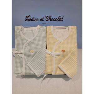 쇼콜라 체크배냇저고리2종세트 (TNNWAG02UV)가을겨울쌍둥이출산선물