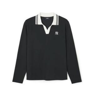 MLB긴팔티 PQJ 3FPQB0141-50BKS 여성 베이직 스몰로고 긴팔 카라 티셔츠