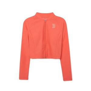 MLB래쉬가드 PQJ 3FSWB1033-43COS 여성 베이직 크롭 집업 래쉬가드