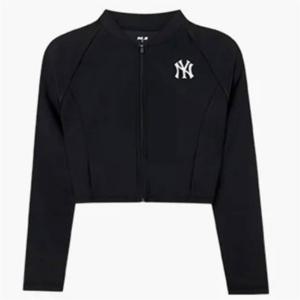 MLB래쉬가드 PQJ 3FSWB1033-50BKS 여성 베이직 크롭 집업 래쉬가드