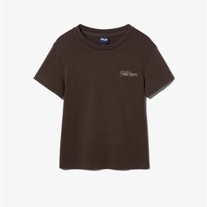 휠라 스몰로고 그래픽 반팔티 FS2RSH2154F BRN CRM