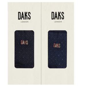 [닥스(양말)]DB25808신사 면중목 격자도트 2족세트