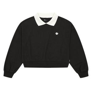 소이 남아 비숑 카라 맨투맨 티셔츠 23F5454_BK