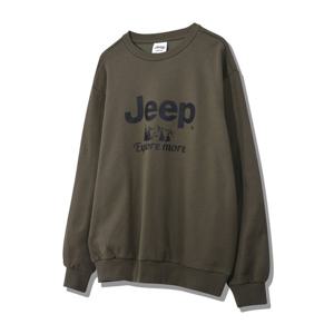 [지프]JO3TSU891 저가 기획 큰지프 로고 맨투맨 2024년 카키 티