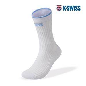 [케이스위스] (KS7_2KSSCSU502_WH_) 여성 클럽 플랫 하이크루삭스 2KSSCSU502_WH