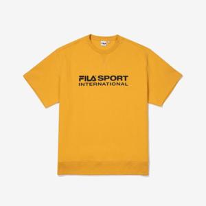 휠라 유니 컴포트핏 인터내셔널 반팔 맨투맨 FS2POF2131X_GDY