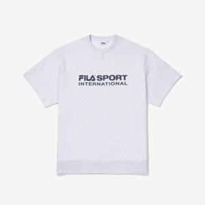 휠라 유니 컴포트핏 인터내셔널 반팔 맨투맨 FS2POF2131X_WTM