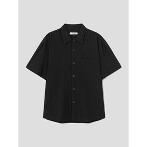 (455865LY45) [에잇세컨즈] 하바나 반소매 셔츠  블랙