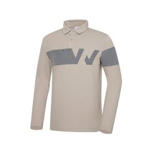 와이드앵글골프반팔티 KQJ WMU23212E2 CO W 로고 블럭 폴로 티셔츠 M (Beige)