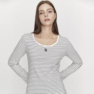 지오다노 325901 여 코튼 저지 스쿱넥 긴팔티 05325901