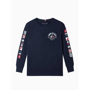 타미힐피거 키즈 공용 플래그 자수 로고 티셔츠 BB T42E7KKO640BT1 DW5 VLP