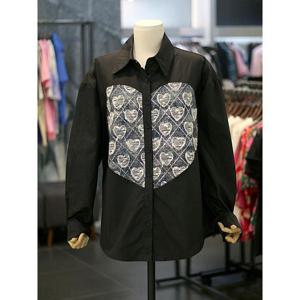 르니앤맥코이 세이브존03 [르니앤맥코이] 데님 스팽글 하트 포인트 셔츠 블라우스 AGMM10BL714HJY-1A