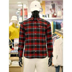 루이까스텔 세이브존03 남성 골프 가을 체크 배색 포켓 셔츠 AG7MESH902A